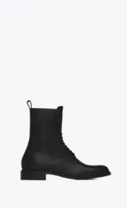 Saint Laurent Army Laced Boots in Matte Leather