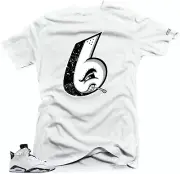 Shirt To Match Jordan 6 Retro Reverse Oreo-Snelos 6 Gray. White Tees