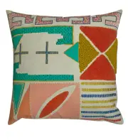 MORDEN DIGITAL PRNTED WITH EMBROIDRY COTTON CUSHION COVER