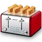 4 Slice toaster, Best Rated Prime Retro Bagel Toaster with 6 Bread Shade Sett...
