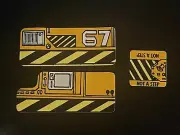 New Data East "CRANE" Orange Stickers LAST ACTION HERO Pinball Machine Crane Set