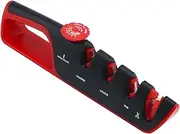 Professional Knife Sharpener, 4-in-1 Knife Sharpening with 6 Levels for Knives and Scissors, Knife Sharpener Adjustment Angle for Kitchen JOVANT
