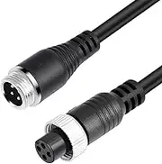 4 Pin Backup Camera Extension Cable, Stable Signal Clear Image Output, Extra Long Cord with Pure Copper, Ideal for Truck Trailer Bus RV, Outdoor Use, PVC Material (15m / 49.2ft)