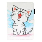 For Galaxy Tab A 8.0 (2019) T290 3D Embossing Pattern Horizontal Flip Leather Case with Holder & Card Slots & Wallet(Cat)