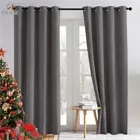 2Pcs Modern Blackout Curtains Solid Color Bedroom Curtains Ready-made Curtains
