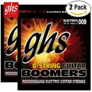 2-PACK GHS GBXL-8 Boomers 8-String Nickel Electric Guitar Strings 9-72