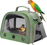 Lightweight Bird Pack - Pet, Breathable Crate, Satchel Soft Zips, Wooden Bar Equipped Carrier with Mesh Panels for Wildlife Sighting, Transit in Clinics, Locals
