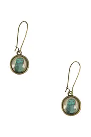 Night Owl On Long Drop Earrings--NES-DNIOWL