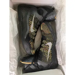 Nike Kobe 9 Elite XI Inspiration XDR 籃球鞋 高筒 US 10.5 黑 黃 公司貨