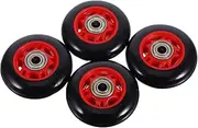 GANAZONO 4pcs Roller Wheel Universal Wheel Abs Roller Wheel Universal Pulley Core Roller Pulley Wheel for Gym Equipment Fitness Roller Exercise Roller Running Device Roller Black