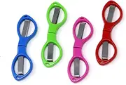 yueton 3pcs Colorful Plastic Handle Folding Safety Scissors