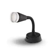 LED Autolamps Interior Reading Light USB Port 12V Black 155mm High Single Box