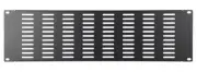 3RU Metal Blanking Panels Rack With Vents Black Coated Finish Includes Cage Nuts