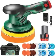 Cordless Buffer Polisher for Car with 1PCS 2000Mah Battery,6 Variable Speed 5000