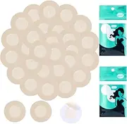 [Bowlizy] 60 Pcs Nipple Cover and 72 Strip Fearless Tape Sets,Disposable Breast Covers Self-Adhesive Bra Pasties,for Both Men and Women