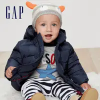 在飛比找蝦皮商城優惠-Gap 嬰兒裝 保暖鈕釦連帽外套-海軍淺藍(348505)