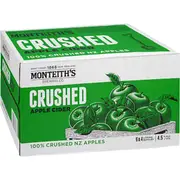 Monteith's Brewing Co. Crushed Apple Cider Bottles 24x330mL Case