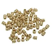 70Pcs M2 Threaded Inserts Metric Knurled Nuts Brass Heat-Set Inserts