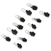 12Pcs Black Universal Fix Zipper Repair Kit Replacement Zip Slider Teeth