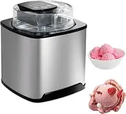 Ice Cream Machine, Soft Serve Ice Cream Maker, Countertop 2L Large Capacity Freezer Bowl Homemade Ice Cream Yogurt Making Ice Cream, LED Display, Easy Cleaning