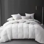 Hotel Grand Luxury White Goose Feather Down Fiber Comforter Full Queen Size, ...