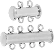 TEHAUX 2pcs Metal Buckle Jewelry Magnetic Clasps for Necklace Chain Jewelry Making
