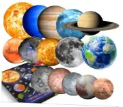 195+PCS Glow in The Dark Planets for Ceiling Decorations, Star 15 PLANETS
