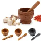 Manual Mortar Pestle Set PP Stone Mortar Mashing Medicine Pot Garlic