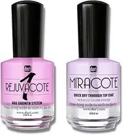 duri Rejuvacote 1 Original Maximum Strength Nail Growth System Base, Top Coat and Miracote Quick Dry Top Coat Combo