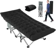 Portable Folding Camping Cot with Mattress, Max Load 800lbs