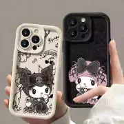 Kawaii My Melody Kuromi Phone Case for Iphone 16 15 14 13 12 11 Pro Max Mini XR