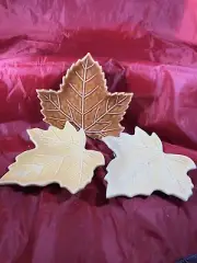 Kohl’s Leaf Dishes_Set of 3_Fall Decor_Trinket Trays_Candle Holder_Candy Dish