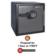 Fire-Resistant Safe & Water-Resistant Safe w/ Digital Keypad Lock, 1.23 Cu. NEW