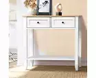 Console Table Hallway Entry 2 Drawers Hall Side Display Shelf Desk