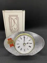 Vintage Paul Sebastian Quartz West Germany Crystal Stand Clock Collectible NEW