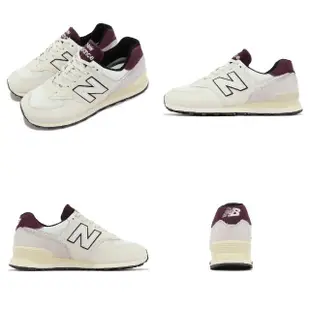 【NEW BALANCE】休閒鞋 574 男鞋 女鞋 白 紅 麂皮 復古 經典 NB 紐巴倫(U574YR2-D)