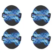 Slippery Racer Downhill Zeus Kids Foam Saucer Disc Snow Sled, Midnight (4 Pack)