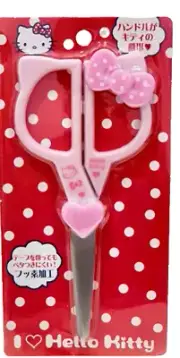 New Japan Sanrio Hello Kitty Pink MEDIUM SCISSORS School Class Office Polka Dot
