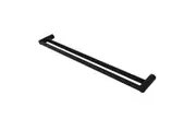 AQUA VERA Pearl Stainless Steel Double Towel Rail (900mm) - Matte Black