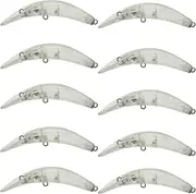 56pcs Fishing Lure Blanks Crankbait Baits Minnow Lure Popper Lures Topwater Freshwater Including Fishing Pliers, Treble Hook, Split Rings, Fishing Lure Eyes and Fishing Stickers Fishing Tackles