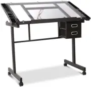 Artiss Drawing Table, Metal Adjustable Drafting Tables Desk Craft Standing De...