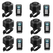 Loud 110dB Motorcycle Vibration Alarm Wireless Bike Anti-Theft Security Alarm ×6