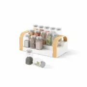 Umbra extendable spice rack Bellwood 3-tier, ABS, wood, white natural 30-61cm