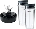 Nutri Ninja Replacement Parts: 6 Fins Blade & 2x 16oz Cup Set for BL770/BL780