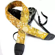 Yellow Floral Camera Strap - Dandelion Camera Strap -Double Padded Comfortable