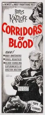 Corridors Of Blood poster Boris Karloff on insert poster 1958 Old Movie Photo