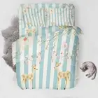 Sika Deer Sun Bud 3D Printing Duvet Quilt Doona Covers Pillow Case Bedding Sets
