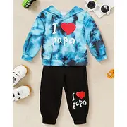 Boys' 3D Heart Hoodie Sweatpants Set Sports Suit Tracksuits Long Sleeve Spring Fall Daily Basic Casual Kids 4-12 Years Hooded Outdoor Vacation Sports Tailored