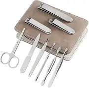 9 Pcs Nail Clippers Manicure Kit with Built-in Nail File Grooming Kit Office Bedroom Travel Nail Care Kit Manicure Kit