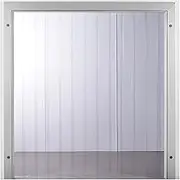 Clear PVC Curtain Plastic Vinyl Strip Door Curtain Smooth Waterproof Hurricane Shutters Gate Vinyl Strips Suitable for Warehouse Factory Pet Door(1.6mm,1.5x2.4m)